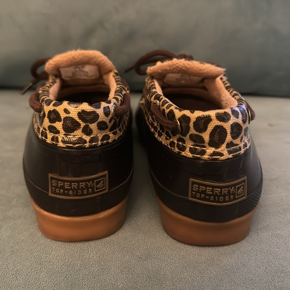 Sperry Cormorant Leopard Print Slip On Duck Boots… - image 3